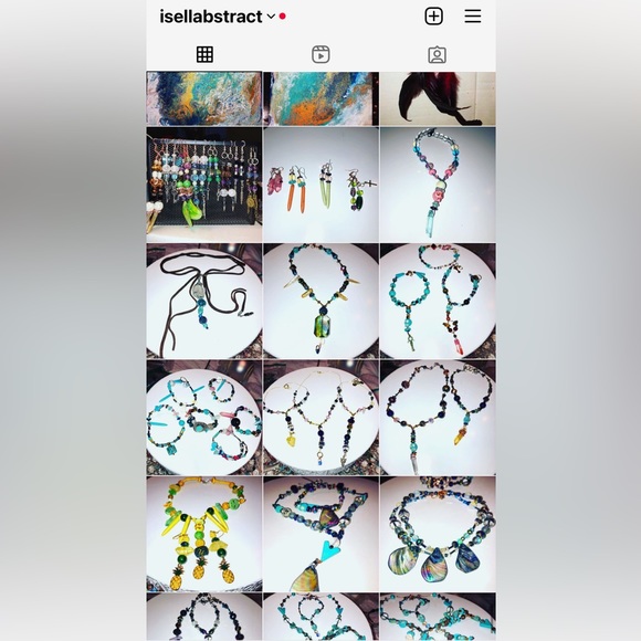 Women’s handmade jewelry one of a kind iSellAbstract leather, crystals - Picture 5 of 8